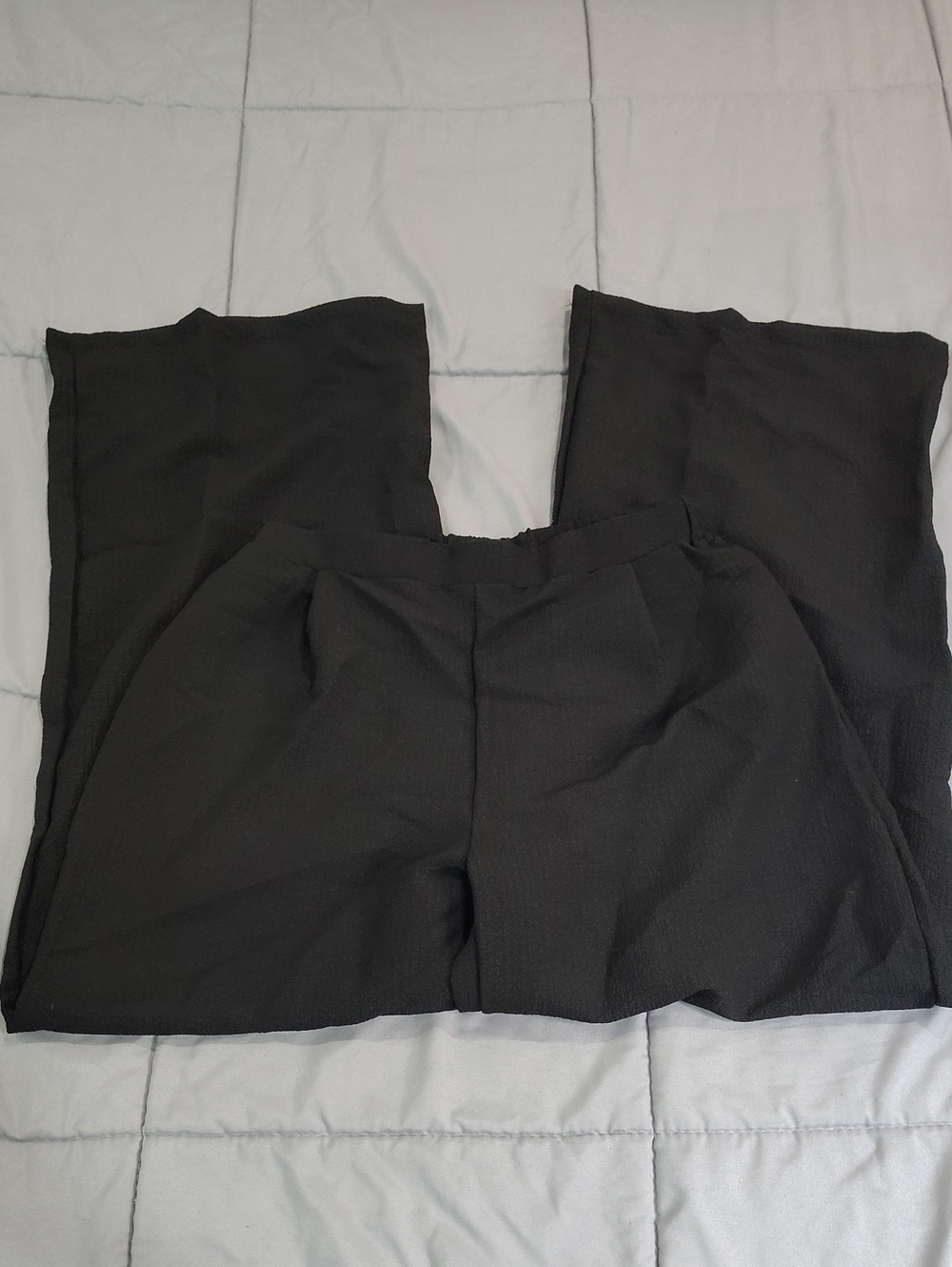 SHEIN Black Girls' Casual Wide-Leg Pants